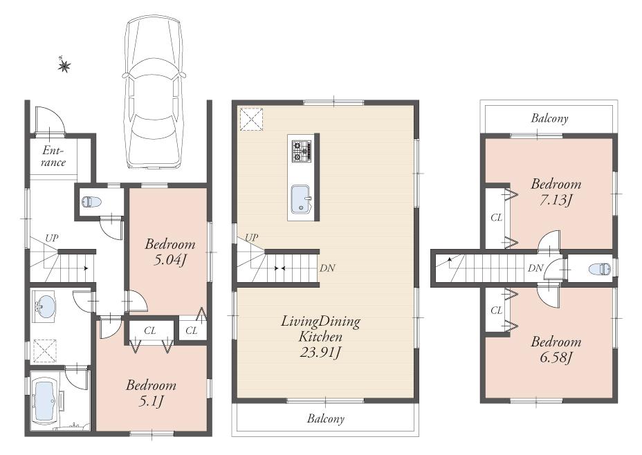 Other building plan example. Building plan example (B compartment)