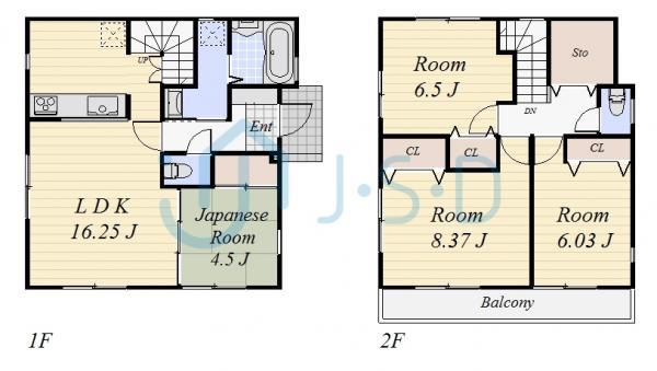 Floor plan. 68,800,000 yen, 4LDK, Land area 100 sq m , Building area 99.36 sq m