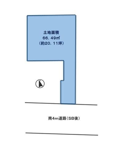 Compartment figure. Land price 50,320,000 yen, Land area 66.49 sq m ※ It is not in the survey map.