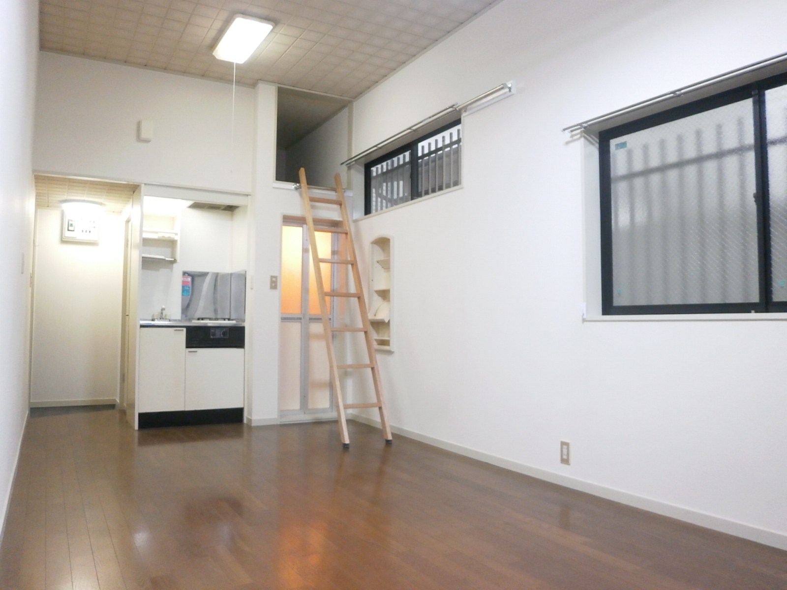 Living and room. Shooting at the door facing