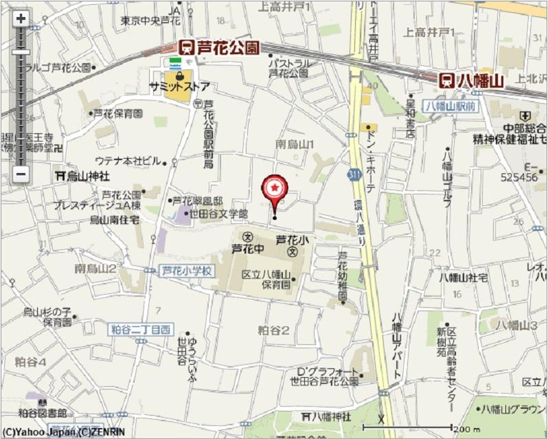 Local guide map. Minamikarasuyama 1-chome Area Map