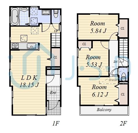 Floor plan. 56,800,000 yen, 3LDK, Land area 105.61 sq m , Building area 86.42 sq m