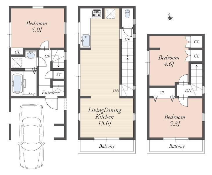 Compartment figure. Land price 40,100,000 yen, Land area 49.14 sq m