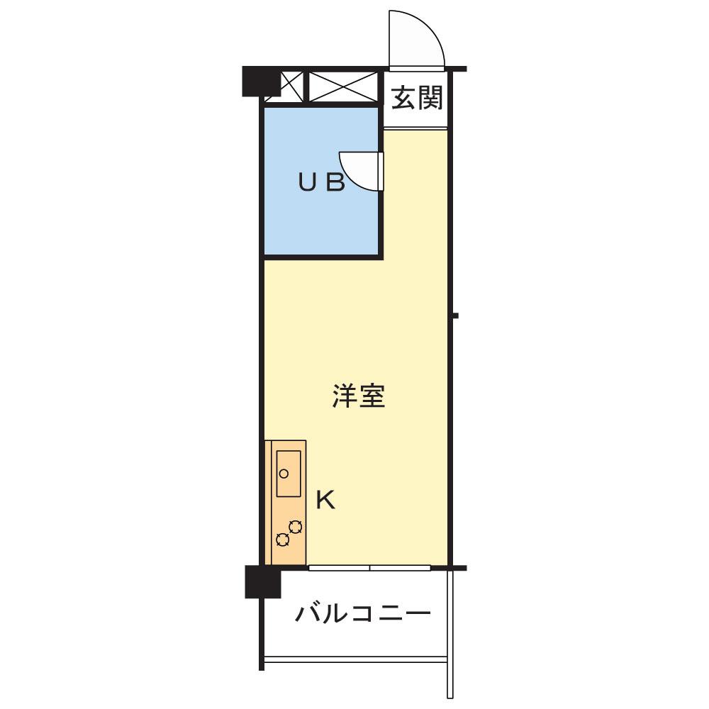 Floor plan. Price 13 million yen, Occupied area 19.44 sq m , Balcony area 3.65 sq m