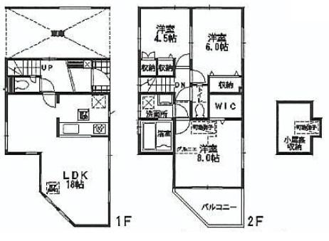 Floor plan. (3 Building), Price 56,800,000 yen, 3LDK, Land area 81.25 sq m , Building area 101.84 sq m