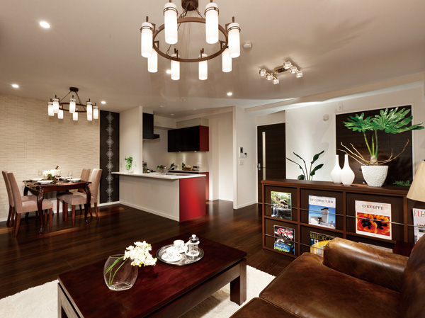 Room and equipment. As suitable as house wrapped in rich moisture, Consideration how dwelling unit can also feel the comfort. Ya sunlight to be plenty of showered without unobstructed, To be taken with a refreshing wind coming past the inside of the green to the full extent, The all houses and southwestward, Adopted Haisasshi to spacious opening. (living ・ dining / Model Room B0 type)