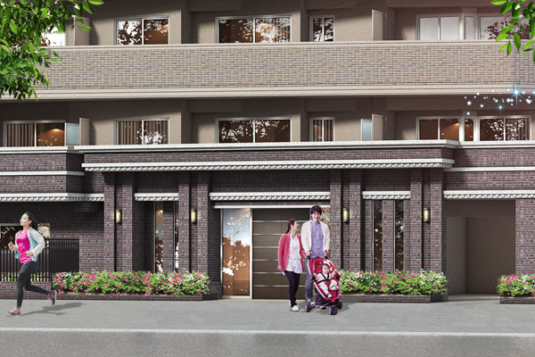 Buildings and facilities. Entrance Rendering