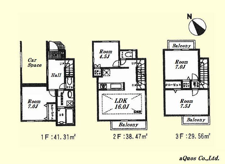 Floor plan. 57,800,000 yen, 4LDK, Land area 73.51 sq m , Building area 109.34 sq m