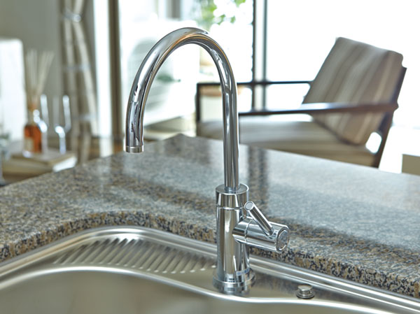 Kitchen.  [Built-in water purifier] In triplicate filtration structure, Minerals smell and dirt intact, Removing impurities such as synthetic compounds. It offers a delicious water.