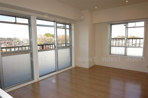 Living. Bright living room of the two-sided lighting