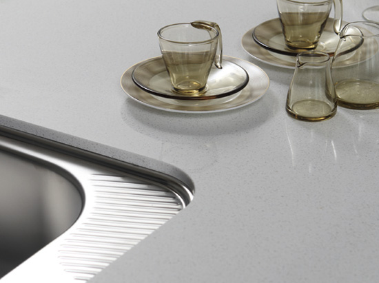 Kitchen.  [Han Stone kitchen top plate of the] The main raw material of the crystal in the counter top, Adopt a beautiful Han Stone. Because of the low water-absorbing property, With less dirt, such as stains, You have your easy-care nature.