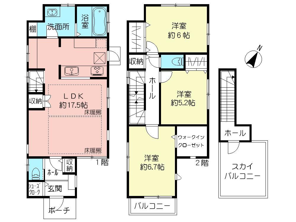 Floor plan. (4 Building), Price 49,800,000 yen, 3LDK, Land area 100.97 sq m , Building area 93.76 sq m
