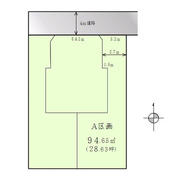 Compartment figure. Land price 45 million yen, Land area 94.65 sq m A compartment