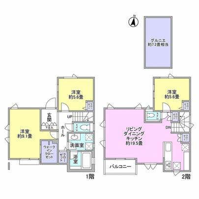Floor plan. Rich 3LDK storage