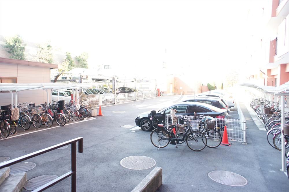 Parking lot. Common areas