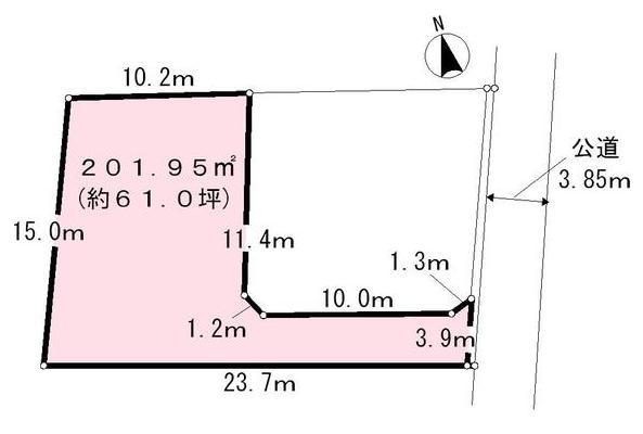 Compartment figure. Land price 77,800,000 yen, Land area 201.95 sq m