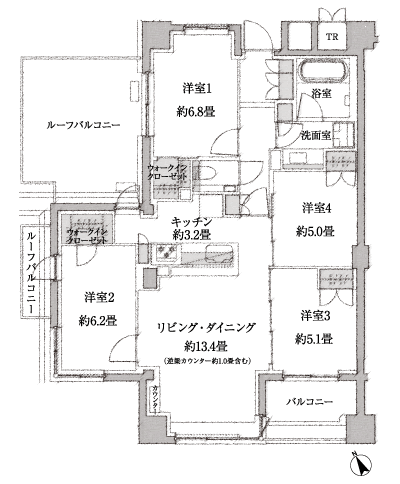 Floor: 4LDK + 2WIC, occupied area: 88.55 sq m, Price: TBD