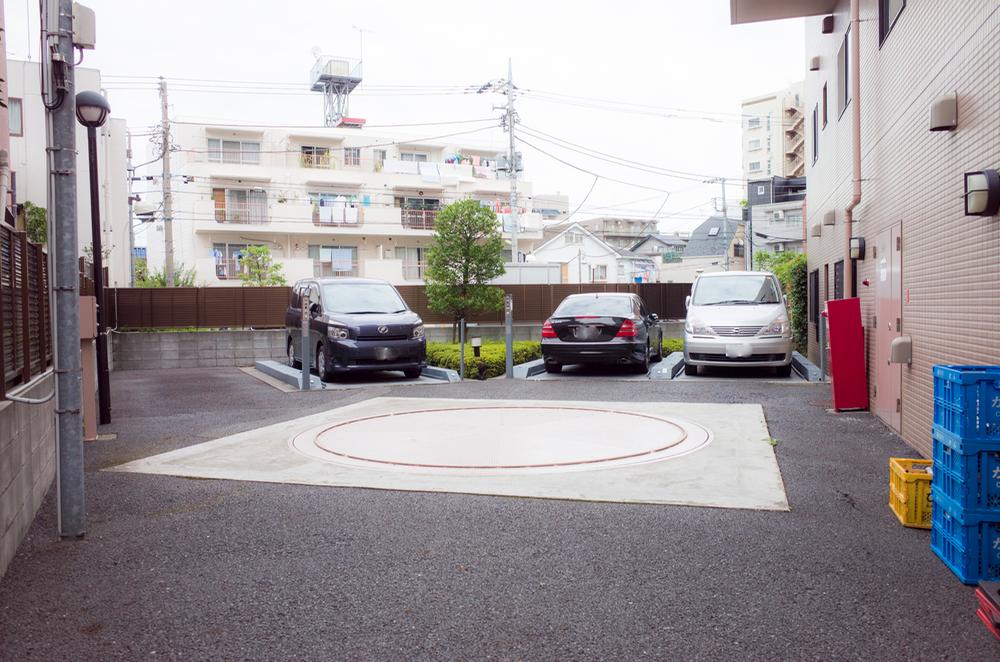 Parking lot. Common areas