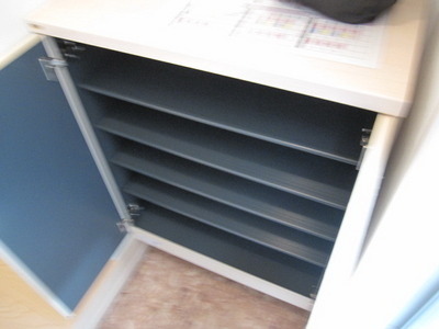 Entrance. Shoes is BOX