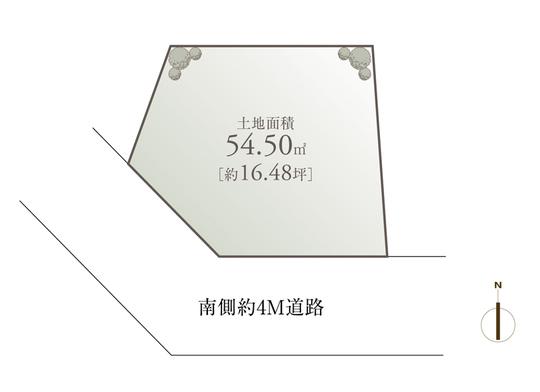 Compartment figure. Land price 38,500,000 yen, Land area 54.5 sq m compartment view  ※ Not a survey map