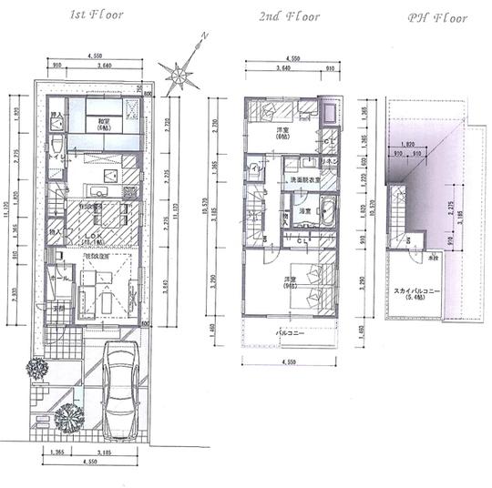 Other. E House Total floor 101.40? 3LDK + Sky balcony / 78,300,000 yen (tax included) 