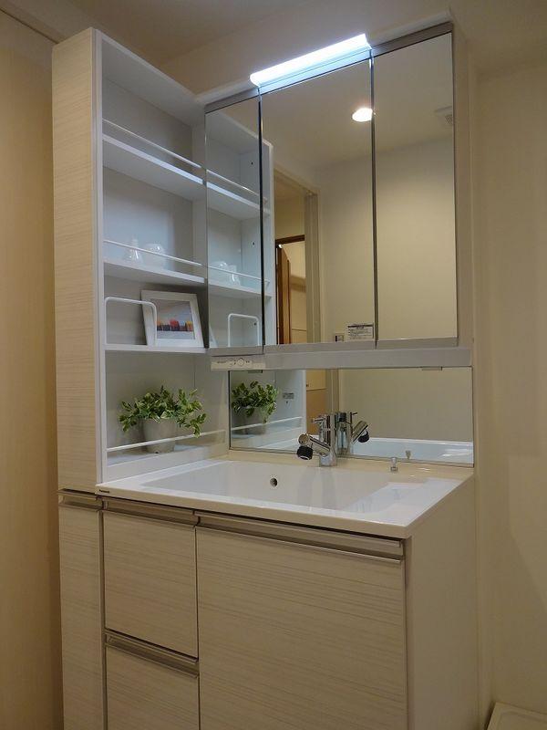 Wash basin, toilet. Bathroom vanity