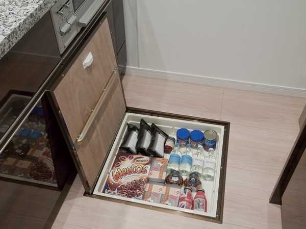Standard equipment under the floor housed in the kitchen of all households