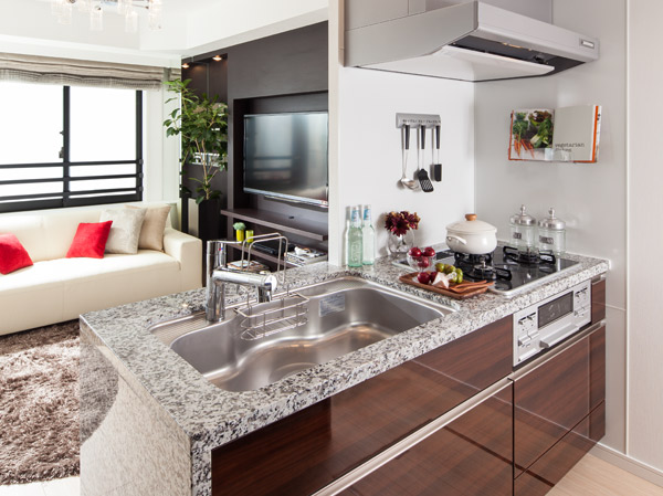 Kitchen.  [kitchen] Surface installation also can be mounted panel magnets are made of enamel material around the stove. Such as oil dirt does not soak, It is easy to clean around the stove.