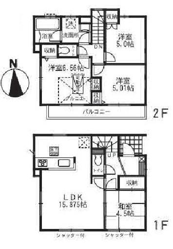 Floor plan. (3 Building), Price 65,800,000 yen, 4LDK, Land area 92.42 sq m , Building area 87.25 sq m