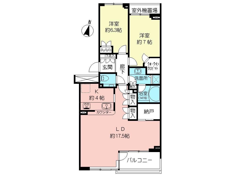 Floor plan. 2LDK + S (storeroom), Price 65,800,000 yen, Occupied area 78.38 sq m , Balcony area 6.66 sq m