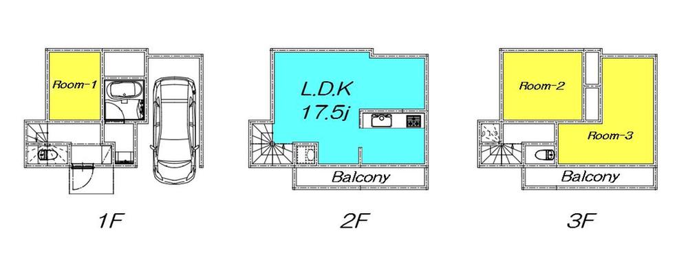 Compartment figure. Land price 38,500,000 yen, Land area 52.73 sq m