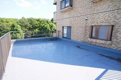 Balcony. ☆ Wide with a roof balcony