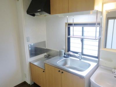 Kitchen. Bright kitchen with a window