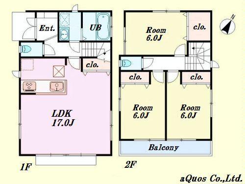Floor plan. 57,800,000 yen, 3LDK, Land area 91.73 sq m , Building area 84.05 sq m