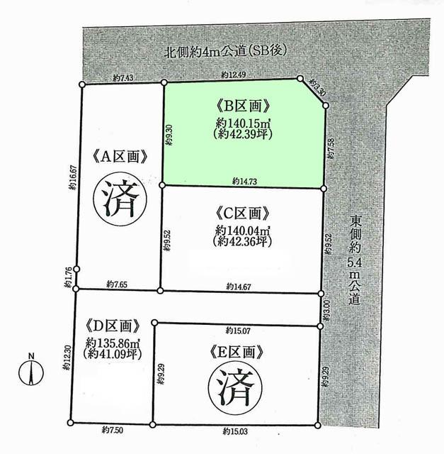 Compartment figure. Land price 123 million yen, Land area 140.15 sq m