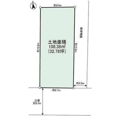 Compartment figure. Land plots (for Siemens on the east side about 2.6m adjacent land passage, There is a feeling of opening)