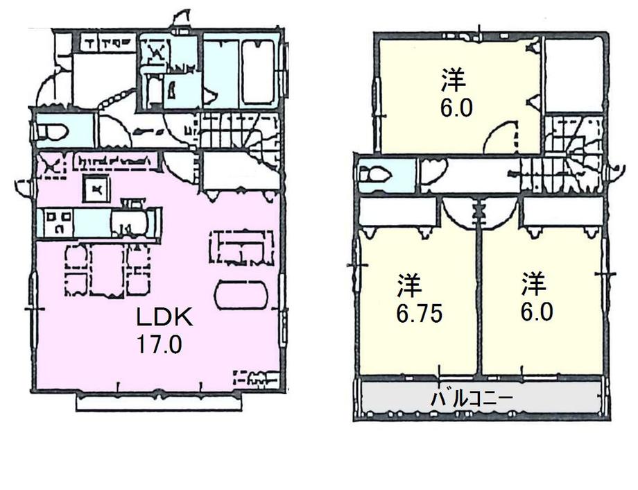 Floor plan. 57,800,000 yen, 4LDK, Land area 91.73 sq m , Building area 84.05 sq m