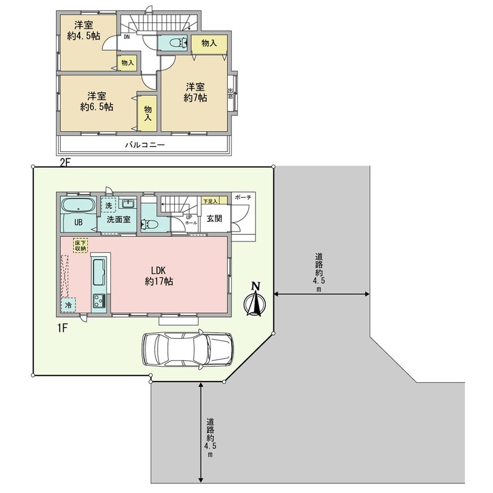 Other building plan example. Land area: 100.07 sq m 3,003 yen Building plan example (B compartment) Building area: 83.22 sq m 9,770,000 yen