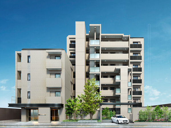 Features of the building. <The ・ Park House Kyodo Place> Exterior CG