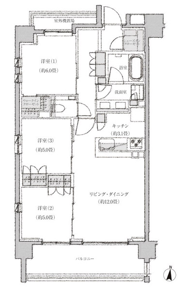 Features of the building. E-type floor plan: 3LDK + SIC + WIC occupied area / 72.06 sq m Balcony area / 11.34 sq m