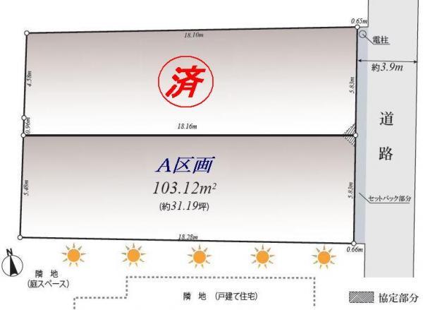 Compartment figure. Land price 71,700,000 yen, Land area 103.12 sq m