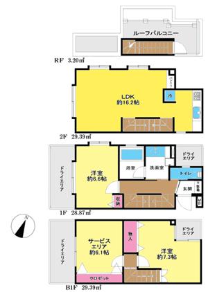 Floor plan. 2LDK + S (storeroom), Price 49,800,000 yen, Occupied area 90.85 sq m