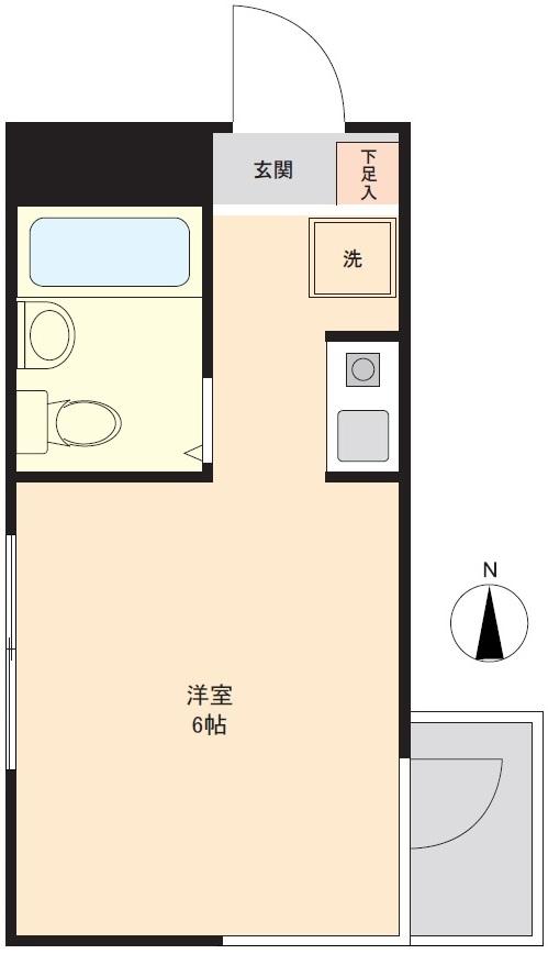 Floor plan. Price 5.8 million yen, Footprint 16.6 sq m , Balcony area 1.57 sq m