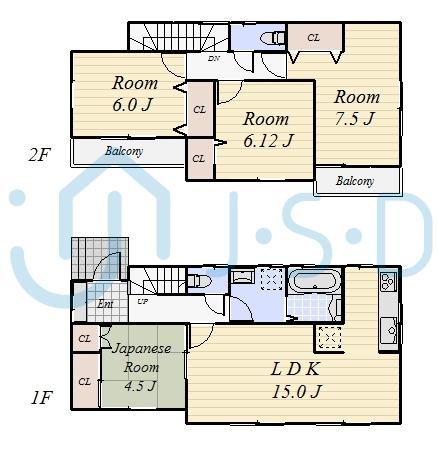 Floor plan. 49,800,000 yen, 4LDK, Land area 110.22 sq m , Building area 92.33 sq m