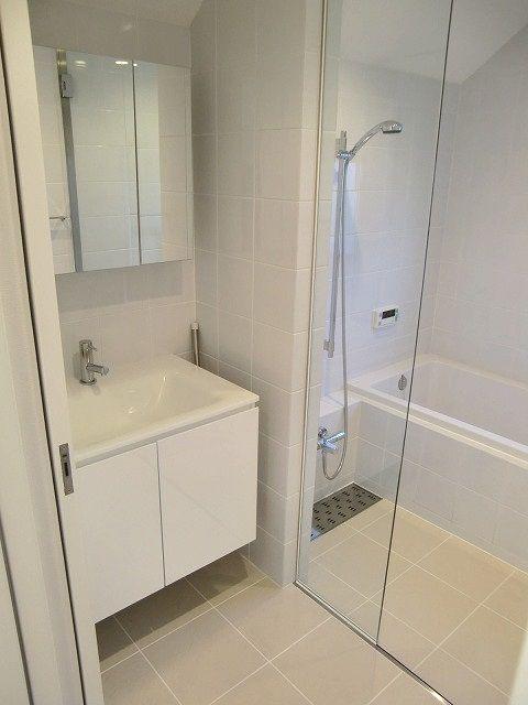 Wash basin, toilet. Example of construction