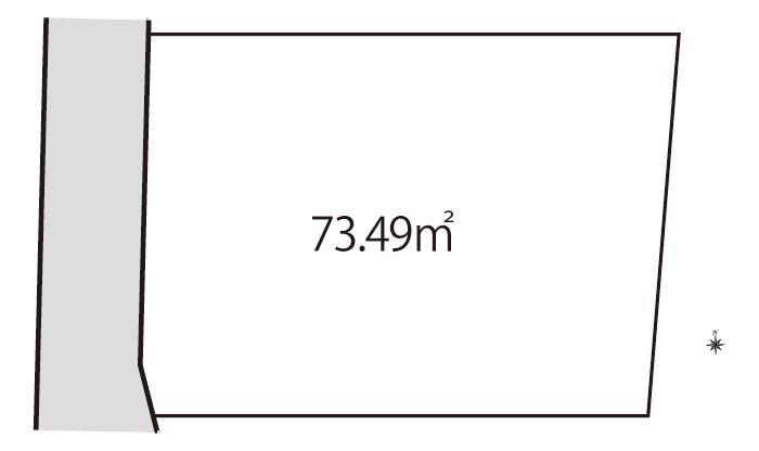 Compartment figure. 53,800,000 yen, 3LDK, Land area 73.49 sq m , Shaping land of building area 85.48 sq m about 73 sq m