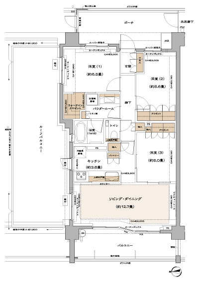 Floor: 3LDK + WIC, the area occupied: 75.5 sq m, Price: TBD