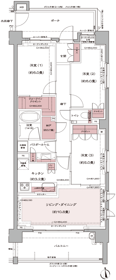 Floor: 3LDK + N + WIC, the occupied area: 74.37 sq m, Price: TBD