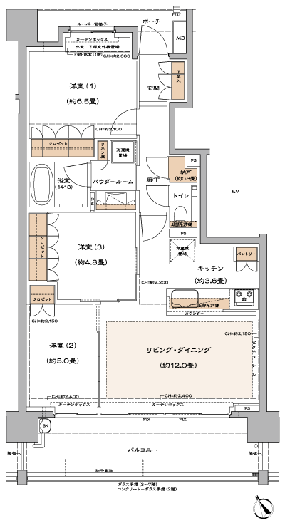 Floor: 3LDK + N, the occupied area: 72.01 sq m, Price: TBD