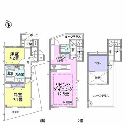 Floor plan. 2LD ・ K + with loft